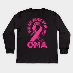 I wear pink for my Oma Kids Long Sleeve T-Shirt